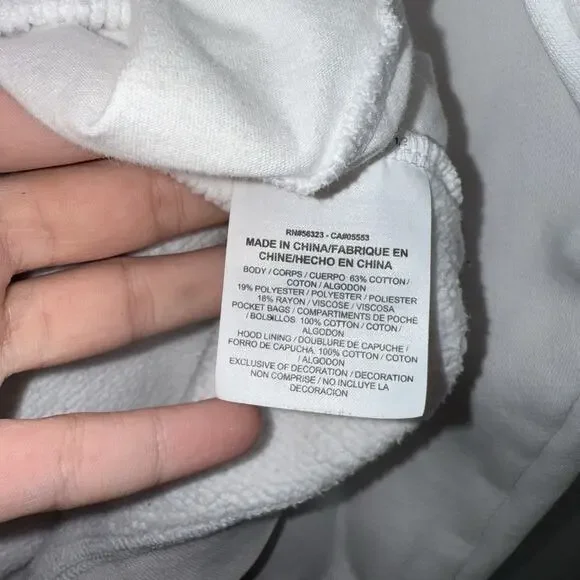 Nike Women’s Rally Metallic Pullover Hoodie Funnel Neck White Size Medium - Picture 6 of 6